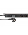 digitus Listwa zasilająca PDU Rack (620mm) z zabezpieczeniem przeciwprzepięciowym + filtr EMI/RFI, 9 gniazd Schuko CEE 7/3 (45 stopni ), kabel 2m wtyk Unischuko CEE - nr 15