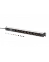 digitus Listwa zasilająca PDU Rack (620mm) z zabezpieczeniem przeciwprzepięciowym + filtr EMI/RFI, 9 gniazd Schuko CEE 7/3 (45 stopni ), kabel 2m wtyk Unischuko CEE - nr 6