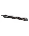 digitus Listwa zasilająca PDU Rack 19' z wyłącznikiem nadprądowym Typ C 16A, 7 gniazd Schuko CEE 7/3 (45 stopni ), kabel 1,8m wtyk Unischuko CEE 7/7, 16A, aluminiowa - nr 9