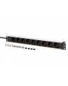 digitus Listwa zasilająca PDU Rack 19', 9 gniazd Schuko CEE 7/3 (45 stopni ), kabel 2m wtyk IEC C20, 16A, aluminiowa - nr 6