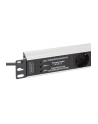 digitus Listwa zasilająca PDU Rack 19' z zabezpieczeniem przeciwprzepięciowym + filtr EMI/RFI, 7 gniazd Schuko CEE 7/3, kabel 2m, wtyk Unischuko CEE 7/7, 16A, - nr 12