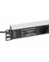 digitus Listwa zasilająca PDU Rack 19' z zabezpieczeniem przeciwprzepięciowym + filtr EMI/RFI, 7 gniazd Schuko CEE 7/3, kabel 2m, wtyk Unischuko CEE 7/7, 16A, - nr 3