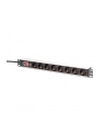 digitus Listwa zasilająca PDU Rack 19' z zabezpieczeniem przeciążeniowym, 8 gniazd Schuko CEE 7/3 (45 stopni ), kabel 2m wtyk Unischuko, 16A, aluminiowa - nr 1