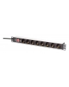 digitus Listwa zasilająca PDU Rack 19' z zabezpieczeniem przeciążeniowym, 8 gniazd Schuko CEE 7/3 (45 stopni ), kabel 2m wtyk Unischuko, 16A, aluminiowa - nr 2