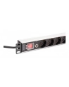 digitus Listwa zasilająca PDU Rack 19' z zabezpieczeniem przeciążeniowym, 8 gniazd Schuko CEE 7/3 (45 stopni ), kabel 2m wtyk Unischuko, 16A, aluminiowa - nr 4