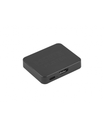 lanberg Splitter video HDMI- 2x HDMI 4K + port USB-C czarny