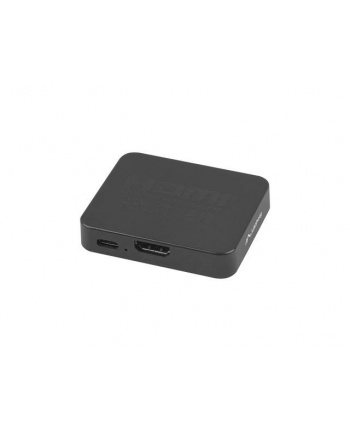 lanberg Splitter video HDMI- 2x HDMI 4K + port USB-C czarny nr 1