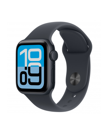 apple Watch SE 3 GPS koperta 40 mm z aluminium w kolorze księżycowej poświaty, pasek sportowy w kolorze księżycowej poświaty - rozmiar S/M