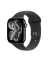 apple Watch Series 11 GPS koperta 42 mm z aluminium w kolorze onyksu, pasek sportowy w kolorze czarnym - rozmiar S/M - nr 1