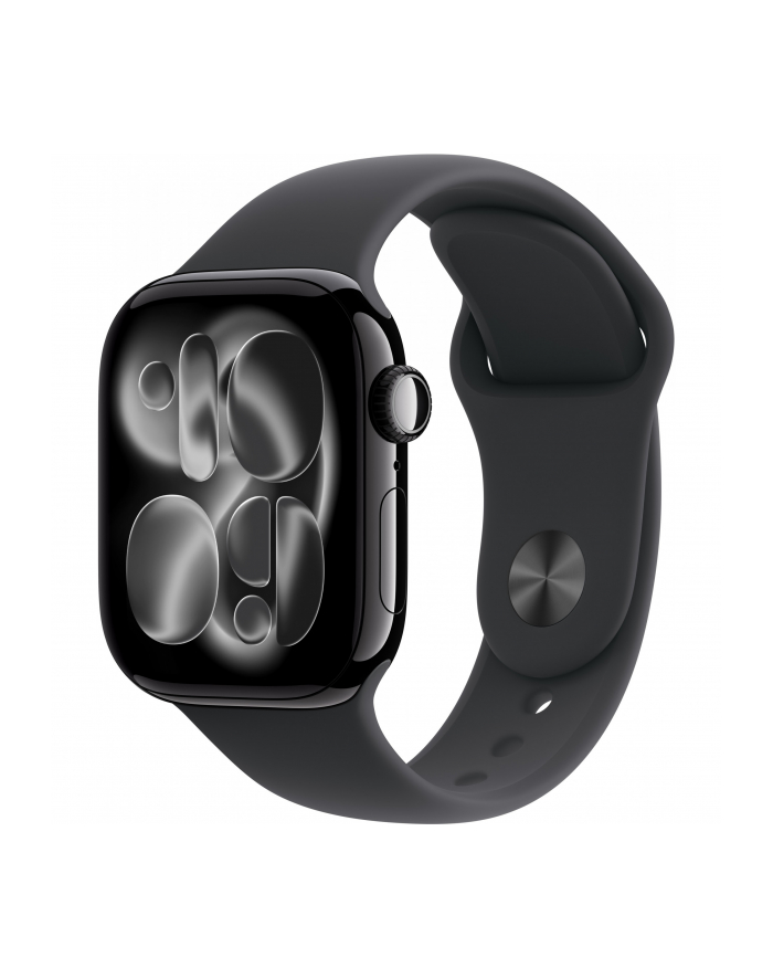 apple Watch Series 11 GPS koperta 42 mm z aluminium w kolorze onyksu, pasek sportowy w kolorze czarnym - rozmiar S/M główny