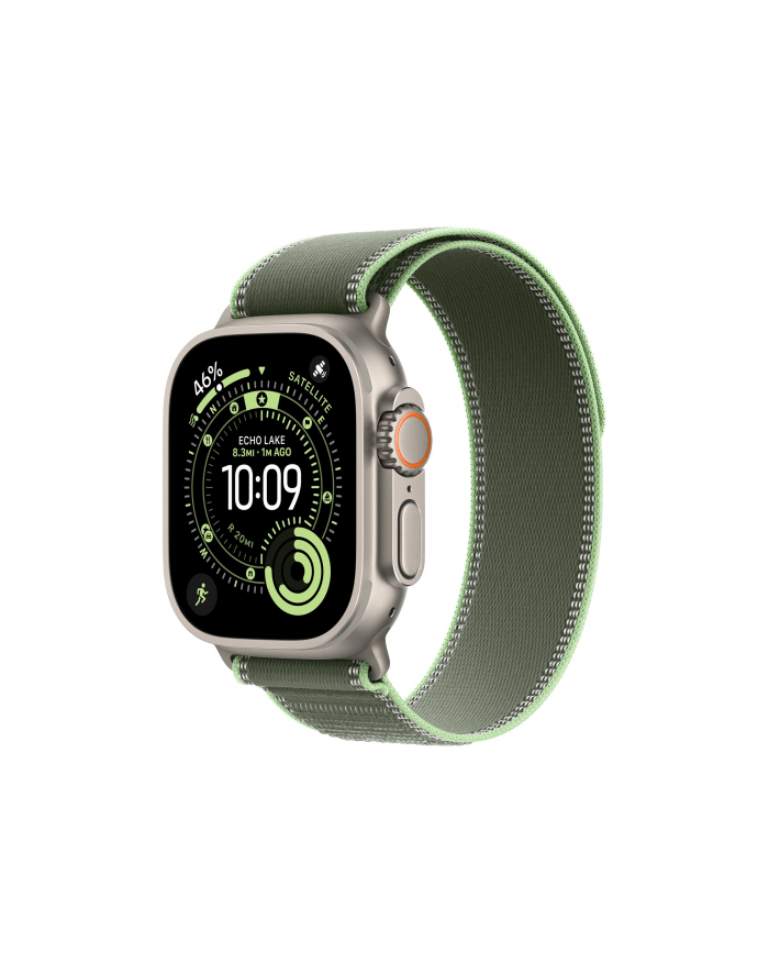 apple Opaska Trail w kolorze zielonym/neonowej zieleni do koperty 49 mm - rozmiar S/M - elementy z tytanu w kolorze naturalnym główny