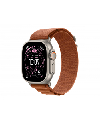 apple Opaska Alpine w kolorze terakoty do koperty 49 mm -  rozmiar M - elementy z tytanu w kolorze naturalnym