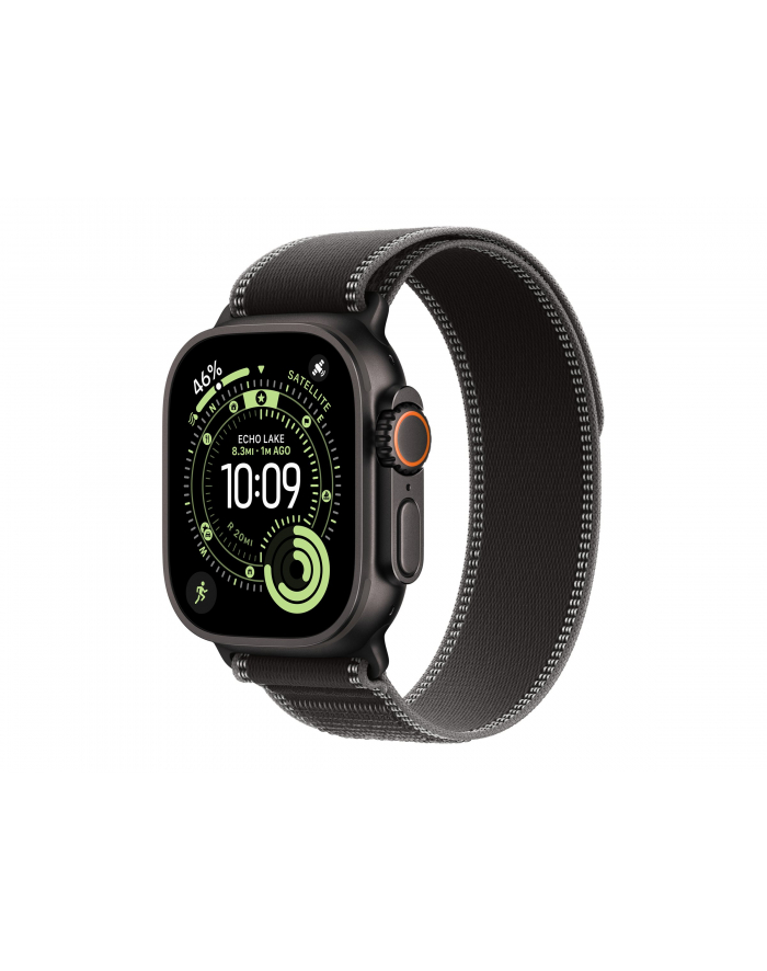 apple Opaska Trail w kolorze czarnym/węgla drzewnego do koperty 49 mm - rozmiar M/L - elementy z tytanu w kolorze czarnym główny