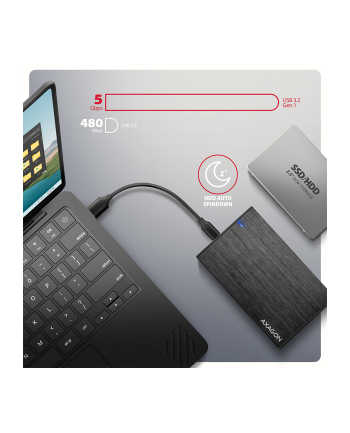 axagon EE25-XA6C Obudowa zewnętrzna aluminiowa, USB-C 3.2 Gen 1 SATA 6G 2.5' 5Gbps nr 1