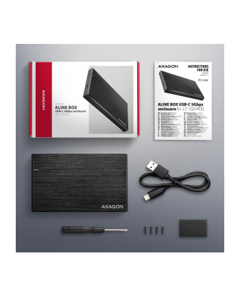 axagon EE25-XA6C Obudowa zewnętrzna aluminiowa, USB-C 3.2 Gen 1 SATA 6G 2.5' 5Gbps nr 1