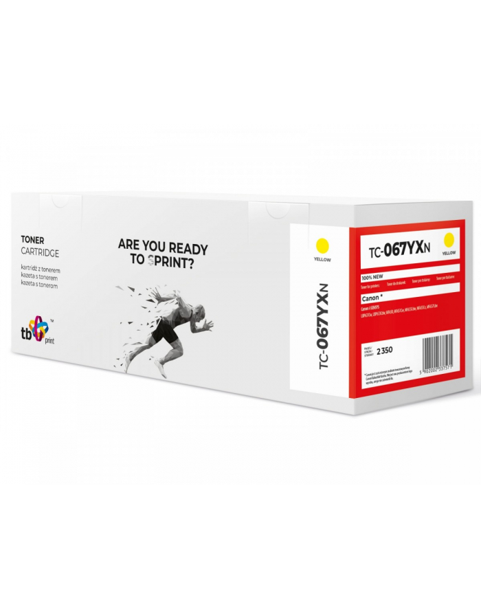 tb print Toner do Canon MF650 TC-067YXN YE 100% nowy CRG067H główny