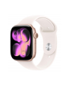 apple Watch Series 11 GPS, koperta 42 mm z aluminium w kolorze różowego złota, pasek sportowy w kolorze łagodnego różu - rozmiar M/L - nr 1