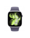 apple Watch Series 11 GPS koperta 46 mm z aluminium w kolorze srebrnym, pasek sportowy w kolorze mlecznego fioletu - rozmiar S/M - nr 2