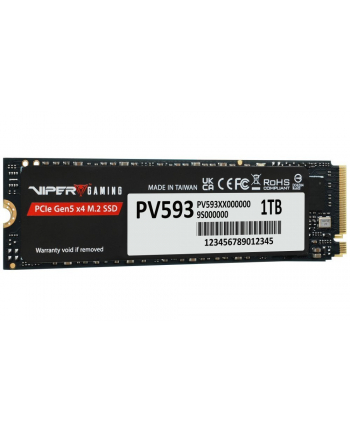 patriot Dysk SSD 1TB VIPER PV593 M.2 2280 PCIe Gen5 x4 14000/10000MB/s