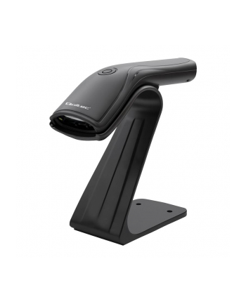 qoltec Skaner czytnik kodów kreskowych + stojak na skaner | 1D | USB