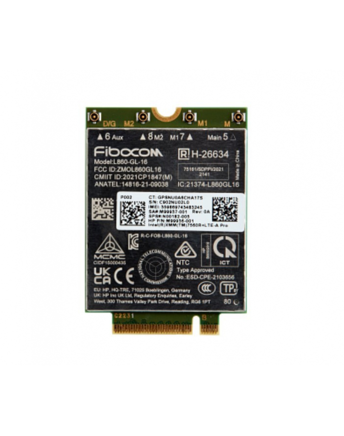 hp inc. Modem 4G LTE-AP WWAN 7P993AA główny