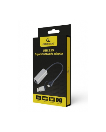 gembird Karta sieciowa USB 3.1 USB-A/USB-C 2.5 Gb/s