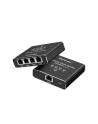 qoltec Rozdzielacz splitter Ethernet  mini SWITCH 1x4 RJ45 | 1000Mb/s | USB-C | Aluminium - nr 11