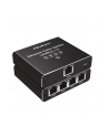 qoltec Rozdzielacz splitter Ethernet  mini SWITCH 1x4 RJ45 | 1000Mb/s | USB-C | Aluminium - nr 8