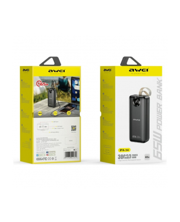Powerbank Awei PA-34 30000mAh 65W Fast charging Czarny nr 1