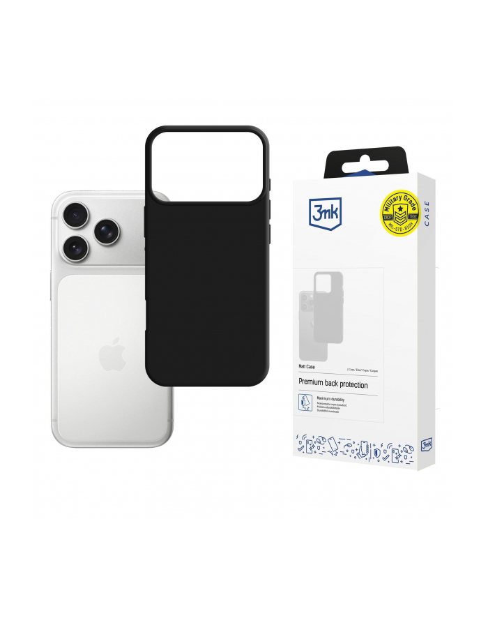 3mk Etui Matt Case do Apple iPhone 17 Pro Max Czarne główny