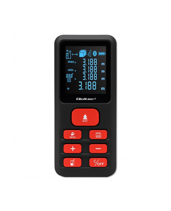 qoltec Cyfrowy dalmierz laserowy | podświetlany LCD | 120m