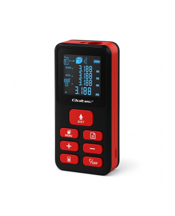 qoltec Cyfrowy dalmierz laserowy | podświetlany LCD | 120m