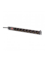 digitus Listwa zasilająca PDU Rack 19' z zabezpieczeniem przeciążeniowym, 8 gniazd Schuko CEE 7/3 (45 stopni ), kabel 2m wtyk Unischuko, 16A, aluminiowa - nr 1