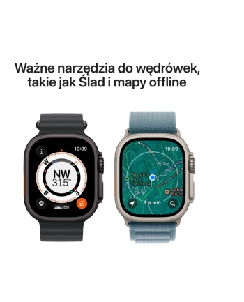 apple Watch Ultra 3 GPS + Cellular koperta 49 mm z tytanu w kolorze czarnym, opaska Trail w kolorze czarnym/węgla drzewnego - rozmiar M/L nr 1