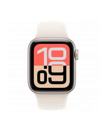 apple Watch SE 3 GPS koperta 40 mm z aluminium w kolorze księżycowej poświaty, pasek sportowy w kolorze księżycowej poświaty - rozmiar M/L nr 2