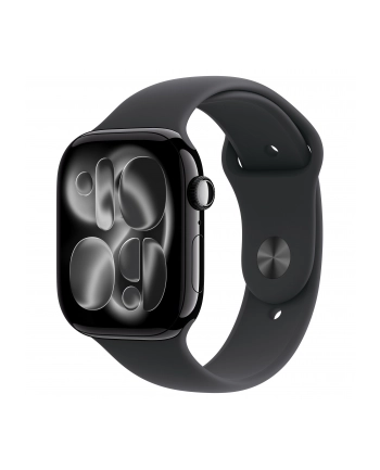 apple Watch Series 11 GPS + Cellular koperta 46 mm z aluminium w kolorze onyksu, pasek sportowy w kolorze czarnym - rozmiar M/L nr 1