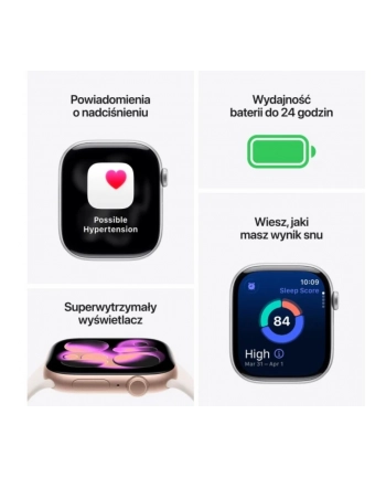 apple Watch Series 11 GPS+Cellular koperta 46 mm z aluminium w kolorze gwiezdnej szarości, pasek sportowy w kolorze czarnym - rozmiar M/L nr 1