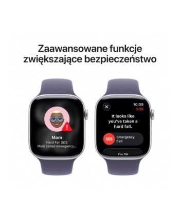 apple Watch Series 11 GPS+Cellular koperta 46 mm z aluminium w kolorze srebrnym, pasek sportowy w kolorze mlecznego fioletu - rozmiar M/L nr 2