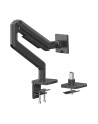 digitus Uchwyt ramię biurkowe pojedyncze z zaciskiem i sprężyną mechaniczną 1x LCD max. 49' 20kg, VESA: 75x75, 100x100, czarne - nr 20