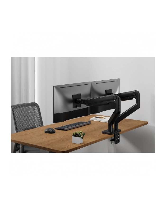 digitus Uchwyt biurkowy podwójny z zaciskiem i sprężyną mechaniczną 2x LCD max. 45' 2x 20kg, VESA: 75x75, 100x100 główny