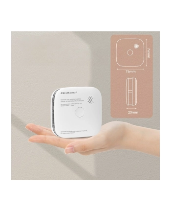 qoltec Czujnik dymu z baterią | Tuya | Wi-Fi | alarm 85dB | LED nr 1