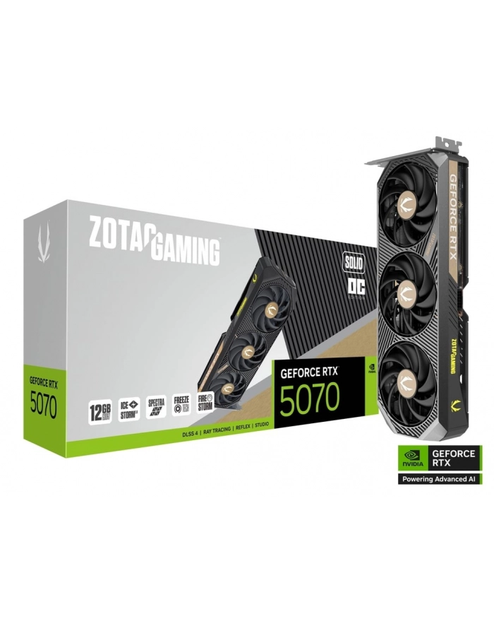 zotac Karta graficzna GeForce RTX 5070 SOLID OC 12GB GDDR7 192bit 3DP/HDMI główny