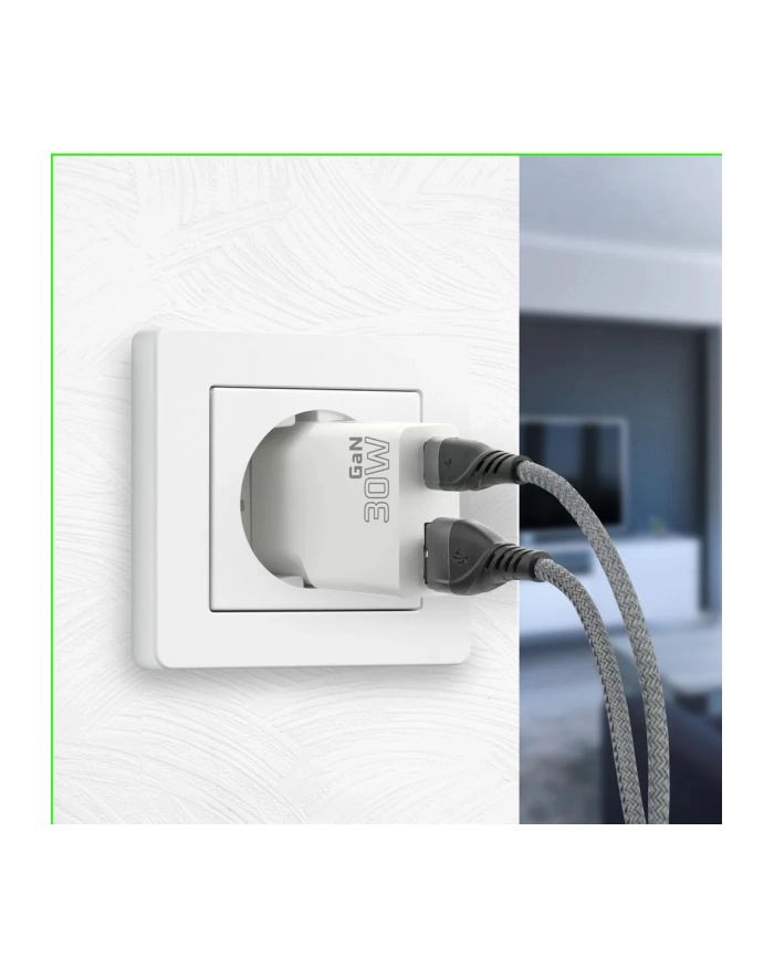 everactive Ładowarka sieciowa SUPER SLIM QC 3.0 30W 1XUSB 1XUSB-C biała SC-380Q główny
