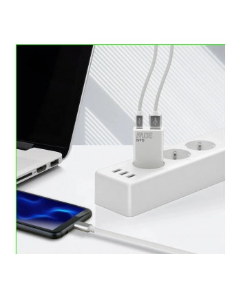 everactive Ładowarka sieciowa SUPER SLIM QC 3.0 30W 1XUSB 1XUSB-C biała SC-380Q
