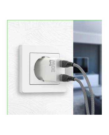 everactive Ładowarka sieciowa SUPER SLIM QC 4+ 30W 2XUSB-C biała SC-385Q