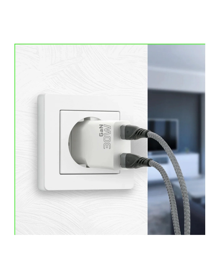 everactive Ładowarka sieciowa SUPER SLIM QC 4+ 30W 2XUSB-C biała SC-385Q główny