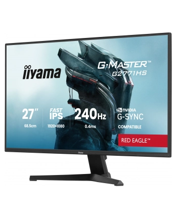 iiyama Monitor 27 '' G2771HS-B1 0.4ms,Fast IPS,DP,2xHDMI,240Hz,350cd,    Adaptive G-SYNC - 1920 x 1080 @48-240Hz  DisplayPort Only nr 2
