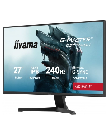 iiyama Monitor 27 '' G2771HSU-B1 0.4ms,Fast IPS,1xUSB 3.2, 1xUSB C,      240Hz, DP, 2xHDMI,  Adaptive G-SYNC - 1920 x 1080 @48-240Hz  DisplayPort Only nr 2