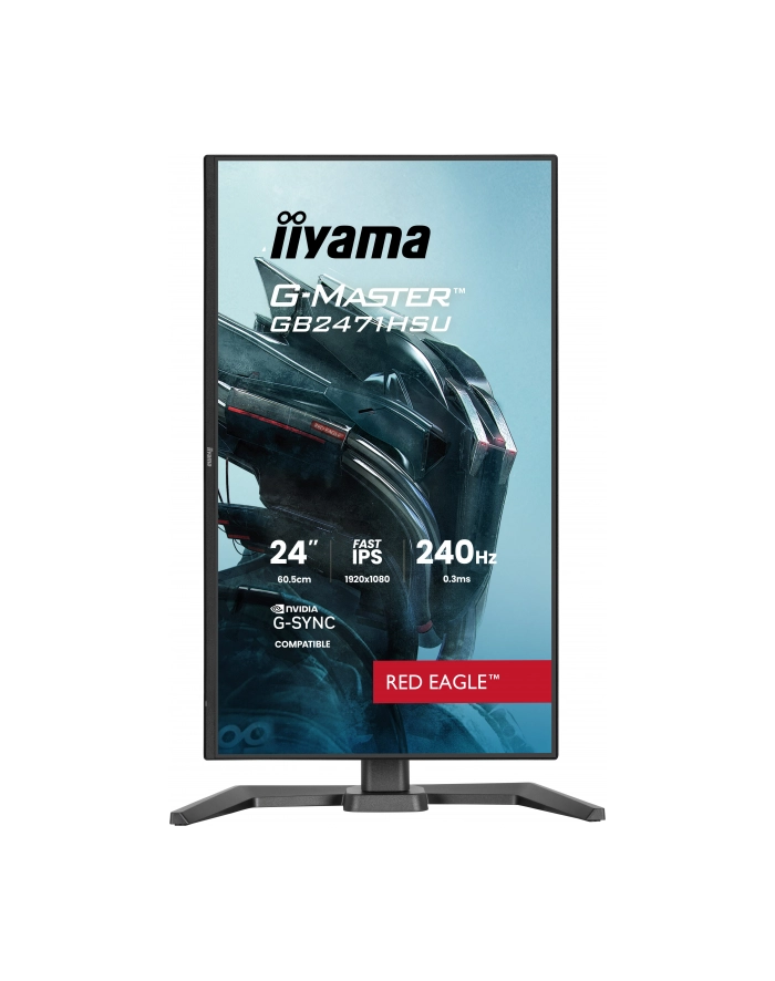 iiyama Monitor 23,8 cala GB2471HSU-B1 IPS,FHD,240Hz,2xHDMI,DP,1xUSB 3.2,     1xUSB C, Adaptive G-SYNC - 1920 x 1080 @48-240Hz  DisplayPort Only,           HA główny