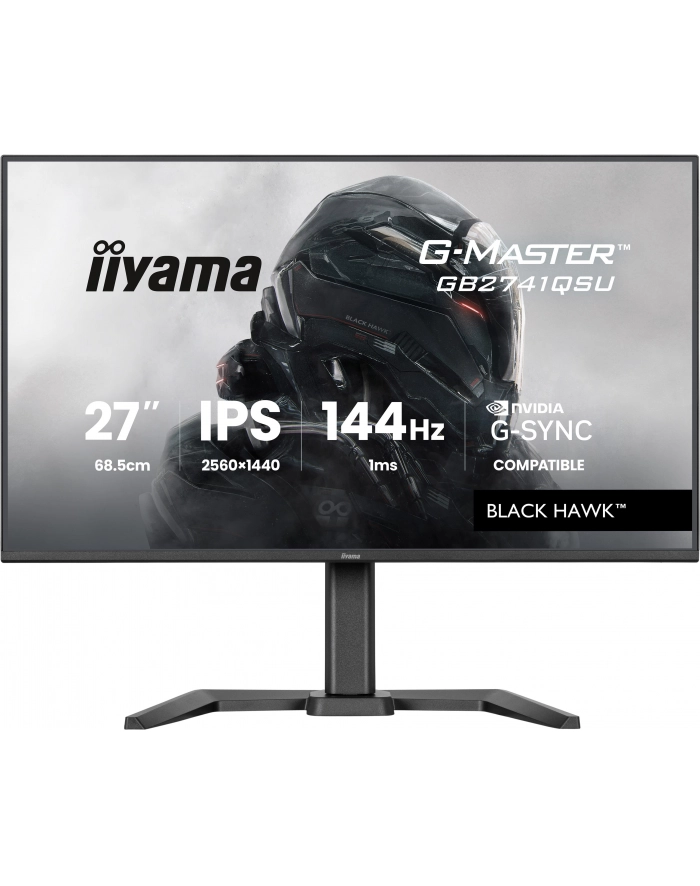 iiyama Monitor 27 '' GB2741QSU-B1 IPS,QHD,144Hz,1ms,2xUSB,                Adaptive G-SYNC,HDMI,DP,350cd, HAS (150) PIVOT główny